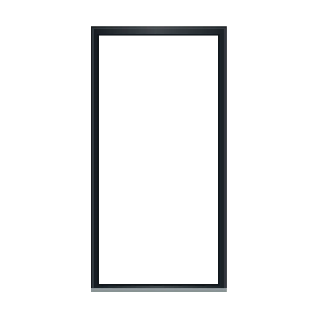 Door frame on a full transparent canvas