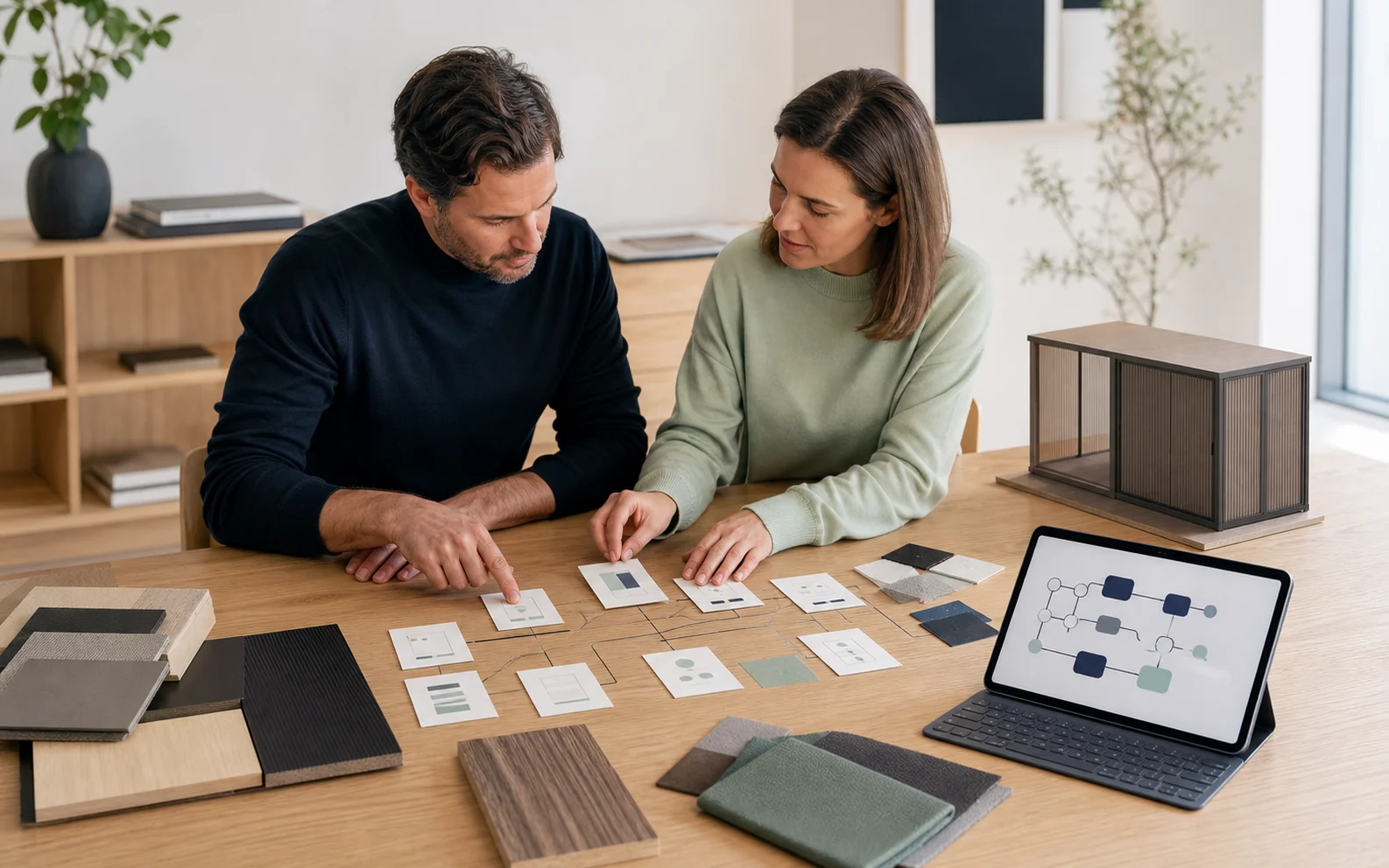 Product team mapping choices, materials and rules for a configurable product