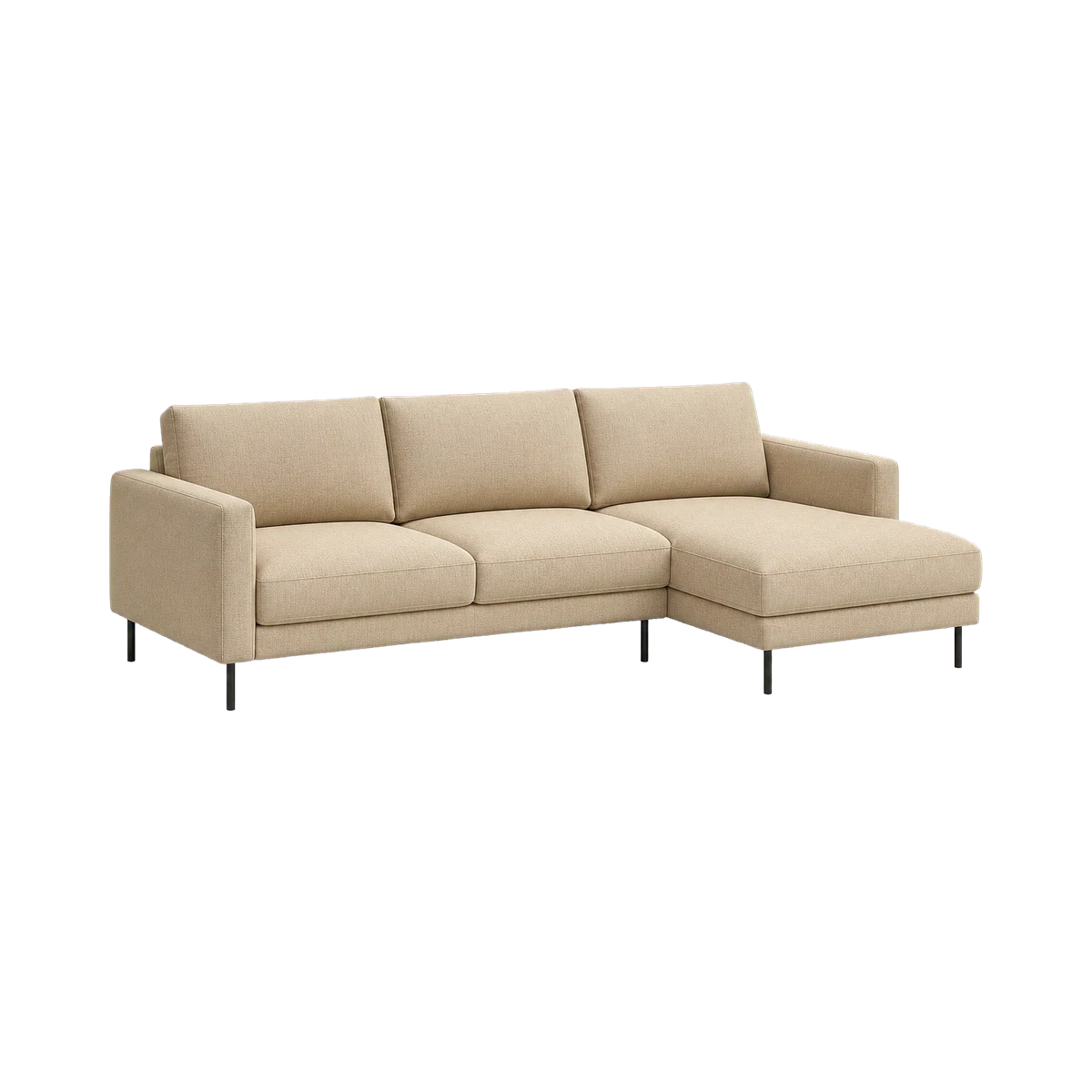 Sand-coloured modular sofa configuration