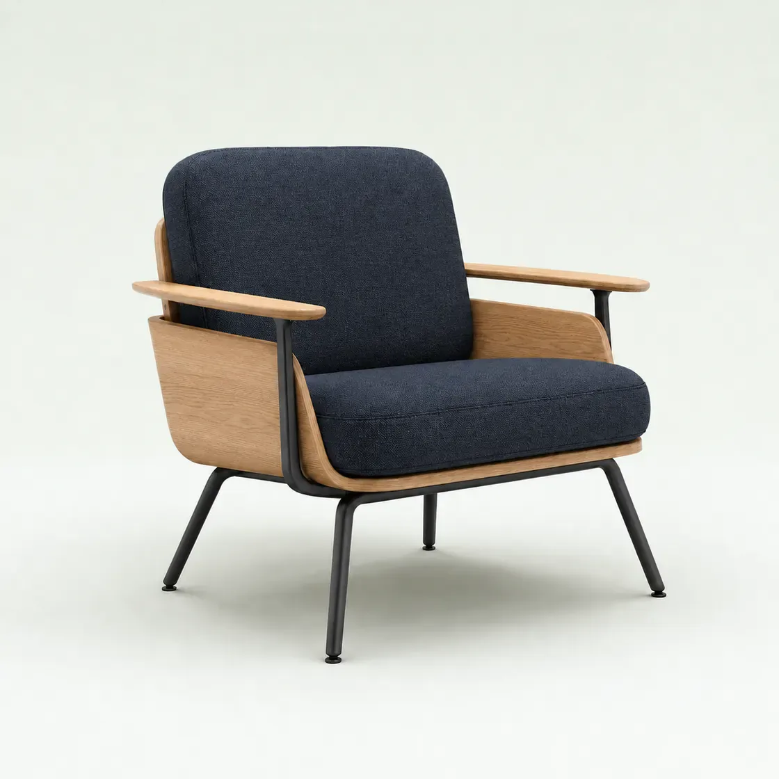 Lounge Chair 01 in ink fabric from the same locked layered 2D view